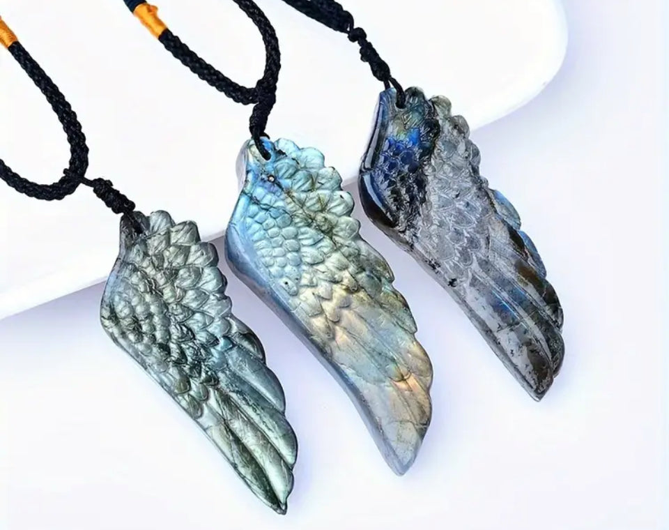 Natural labradorite Angel Wing