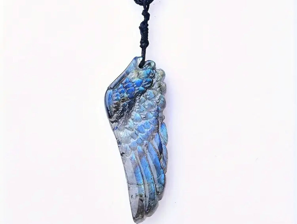 Natural labradorite Angel Wing