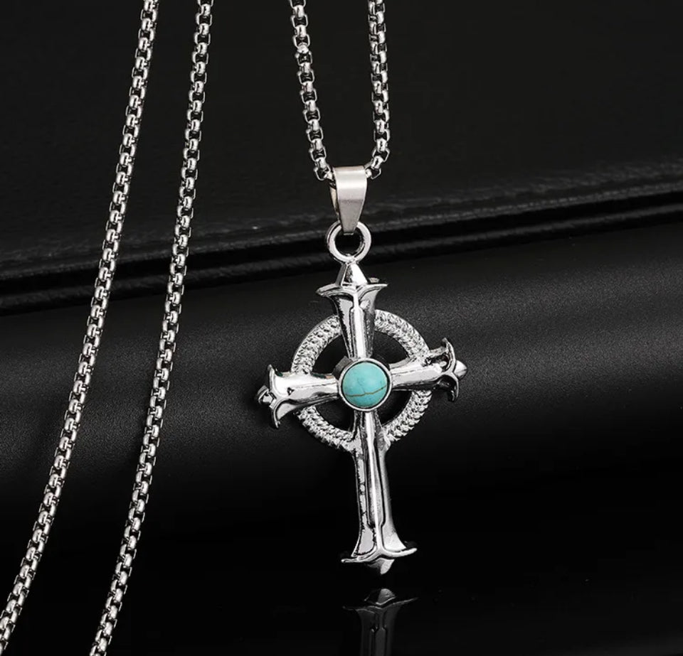 Turquoise Cross of Christ